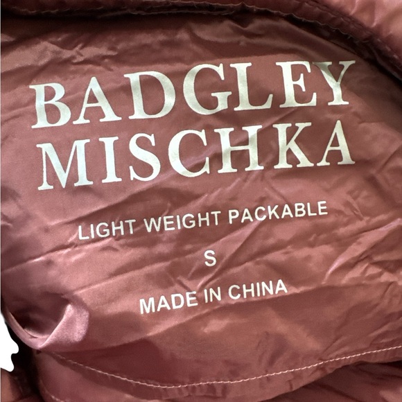 Badgley Mischka Lightweight Packable Quilted Jacket Women’s Small Mauve Pink - Picture 8 of 9